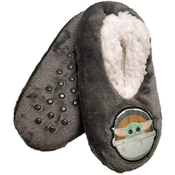 NEW♈Unisex Fuzzy Babba slipper sock by Disney Star Wars size OS~Shoe size 7-9.5